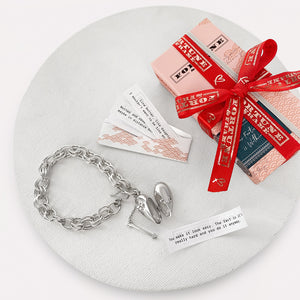 Heart + Arrow Bracelet - Silver